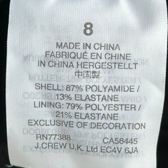 J. Crew One Piece Swimsuit Navy Blue Plunge Back Beachwear Swimwear Size 8 - Picture 6 of 8